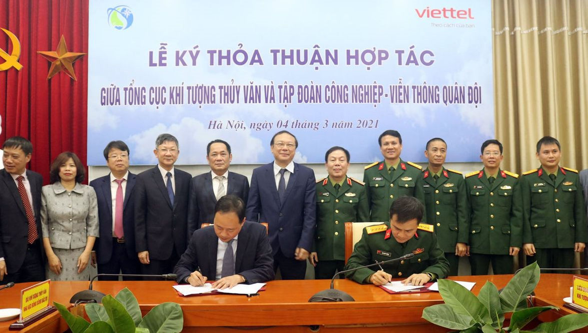 Tổng cục KTTV ký kết Biên bản hợp tác với Tập đoàn viễn thông Viettel